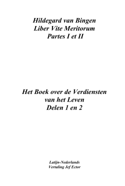 Hildegard van Bingen Liber Vite Meritorum Partes I et II Het Boek