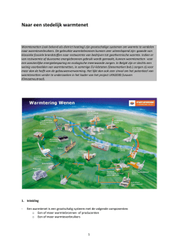 Naar een stedelijk warmtenet