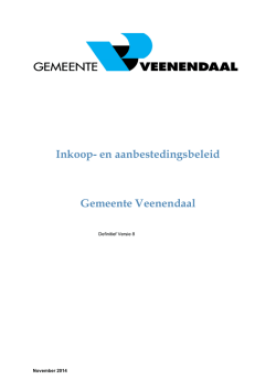Inkoop en aanbestedingsbeleid