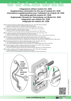 Integrazione utilizzo modulo Art. 3336 Supplementary information