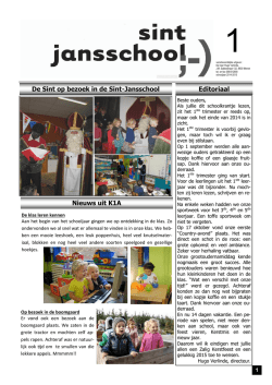 Editoriaal De Sint op bezoek in de Sint