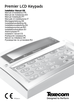 Premier LCD Keypads - Astal Security Technologies