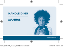 HANDLEIDING MANUAL