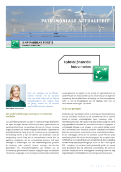 Hybride financiële instrumenten - 27 juni 2014