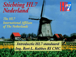 Introductie HL7 standaard