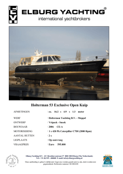 Holterman 53 Exclusive Open Kuip