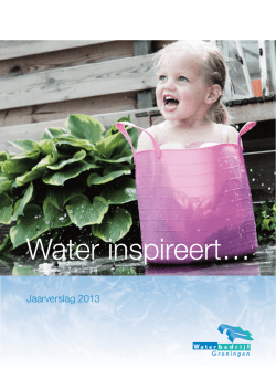 Jaarverslag 2013 - Waterbedrijf Groningen