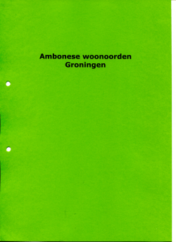 60 Ambonese woonoorden Groningen, 1977-1982