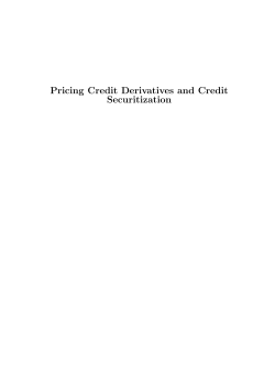 Pricing Credit Derivatives and Credit Securitization - VU