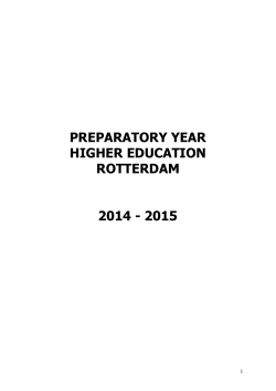 Preparatory year higher education