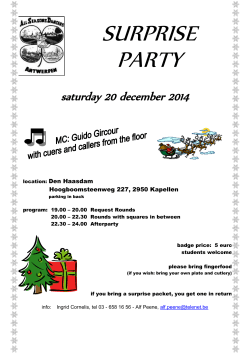 20 december 2014 Surprise Party Kapellen Belgie