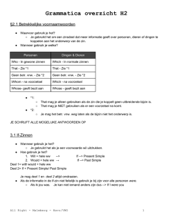 Grammatica Overzicht H2 (77461)