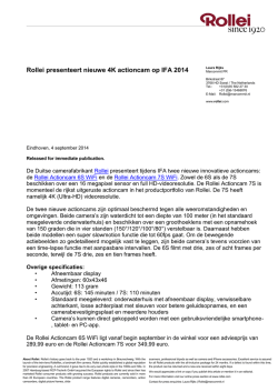 Rollei presenteert nieuwe 4K actioncam op IFA 2014