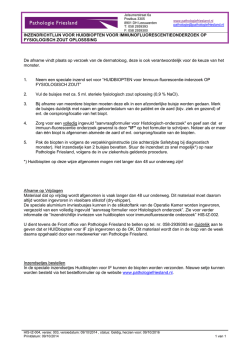 INZENDRICHTLIJN VOOR HUIDBIOPTEN VOOR