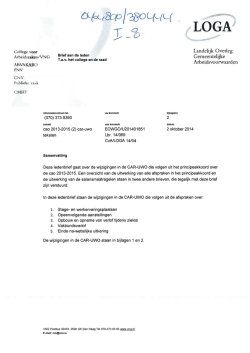 I-8 De brief dd 02-10-14 van Loga betr. cao 2013