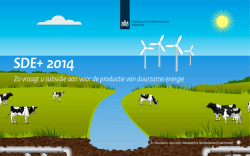 digitale brochure SDE+ 2014 - Rijksdienst voor Ondernemend