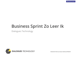 Business Sprint Zo Leer Ik
