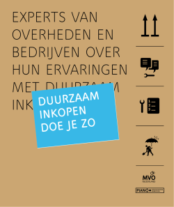 Duurzaam inkopen doe je zo