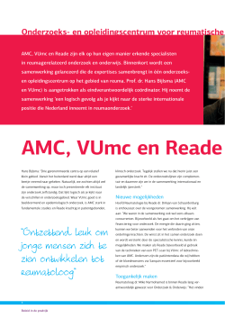 AMC, VUmc en Reade samen in re