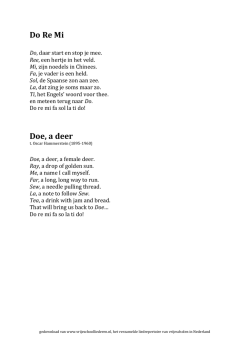 Do Re Mi Doe, a deer - Vrijeschoolliederen