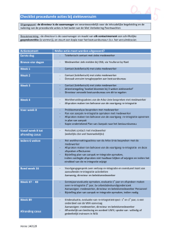 Checklist procedurele acties bij ziekteverzuim 20140130