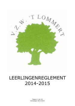 LEERLINGENREGLEMENT 2014-2015