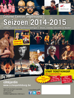 Seizoen 2014-2015 - Cultureel Centrum Leopoldsburg