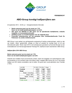 ABO-Group kondigt halfjaarcijfers aan