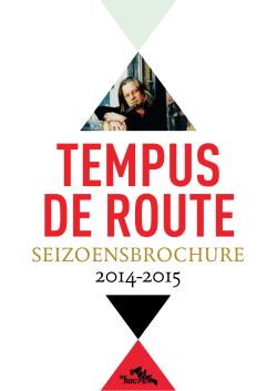 SEIZOENSBROCHURE - Tempus De Route