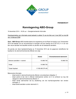 ABO-Group - Kennisgeving wijziging noemer