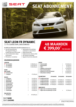 seat abonnement 48 maanden € 399,00