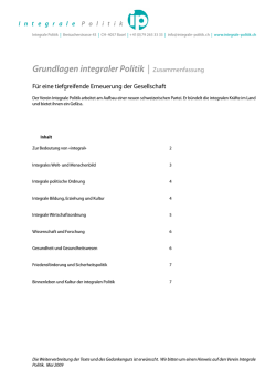 Grundlagen integraler Politik | Zusammenfassung