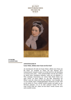 ANSICHTSSACHE #9 Gustav Klimt „Bildnis einer Dame mit