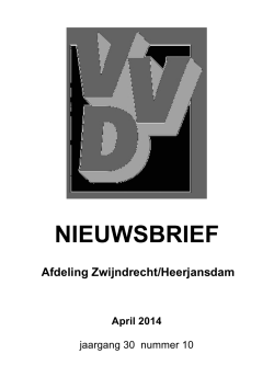 April 2014 - VVD Zwijndrecht / Heerjansdam