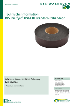 ABZ BIS Pacifyre® IWM III Brandschutzbandage Z-19.17