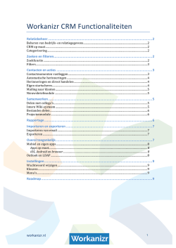 Download functionaliteitenlijst
