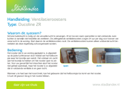 Handleiding: Ventilatieroosters Type: Ducoline ZR