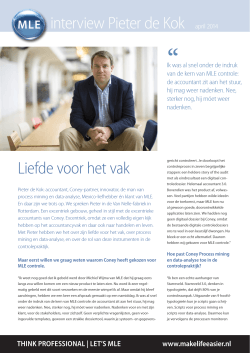 interview Pieter de Kok april 2014 Liefde voor het vak