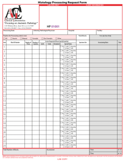 Histology Processing form