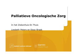 Inleiding Palliatieve zorg bij de oncologische pati&euml;nt , door