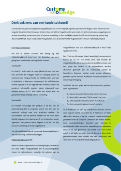 Lees meer - Customs Knowledge
