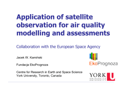 Application of satellite observation for air quality modelling and