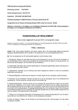 Het reglement van inwendige orde - Schuttersvereniging St