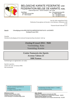 belgische karate federatie vzw federation belge de karate asbl