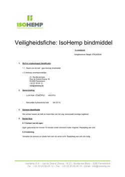 Veiligheidsfiche: IsoHemp bindmiddel