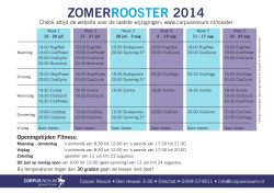 ZOMERROOSTER 2014