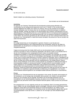Initiatief voor uitbreiding camping - Gemeenteraad