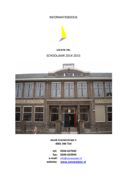 INFORMATIEBOEKJE SCHOOLJAAR 2014-2015