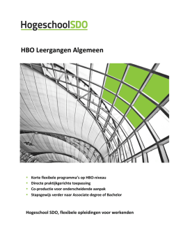 HBO Leergangen Algemeen
