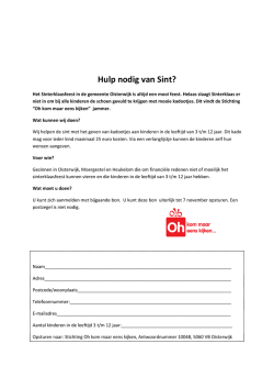 Hulp nodig van Sint?